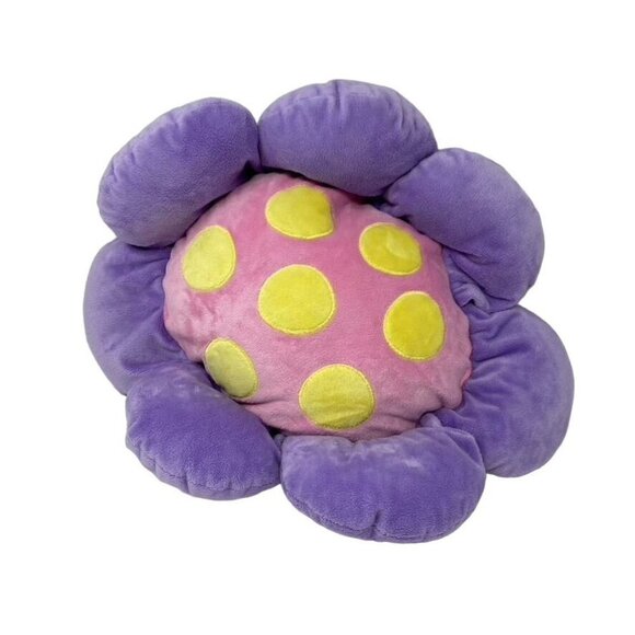 Flower Plush Pillow Pink Purple Preowned As Is - Picture 1 of 6